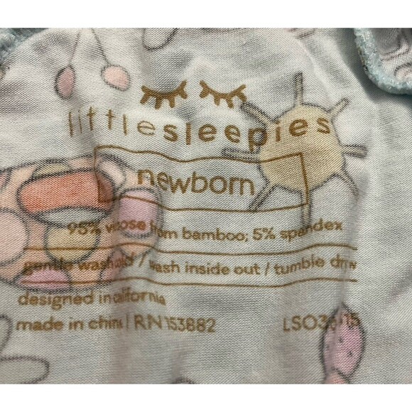 Little Sleepies Bamboo Pool Party Baby Girl Wrap Shirt, Size Newborn - Picture 5 of 5